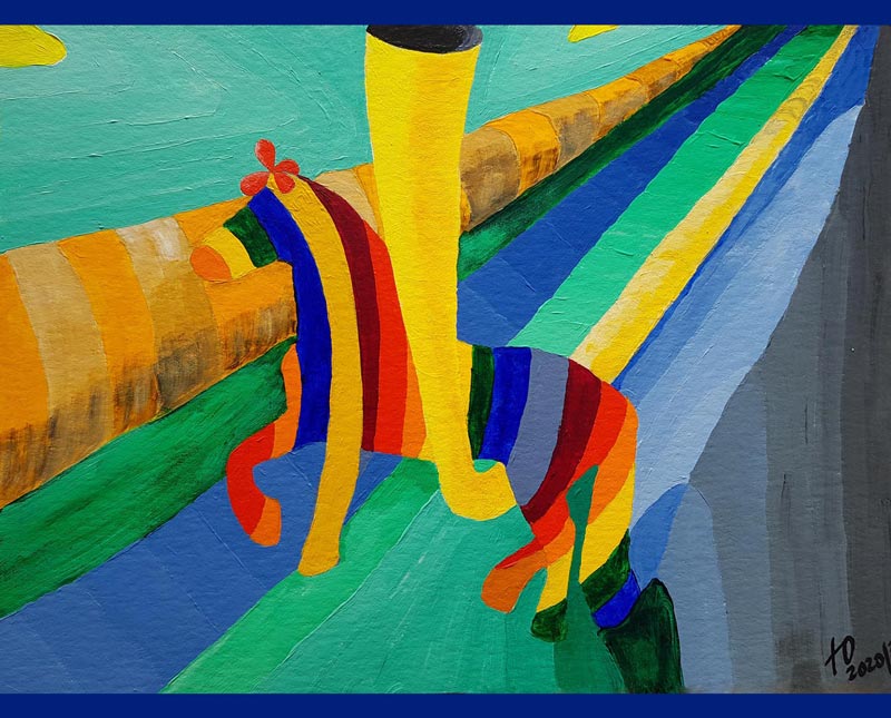 Pferd mit sp^3 Hybrid Orbital Ohren